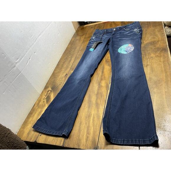 ARIYA JEANS Women's Size 11/12 Curvy Flare Dark Wash NWT - Picture 1 of 14